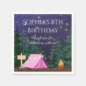Serviette En Papier Fille Glamping Camping (Devant)