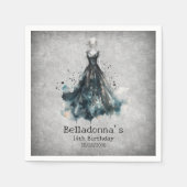 Serviette En Papier Fille gothique Anniversaire (Devant)