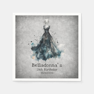 Serviette En Papier Fille gothique Anniversaire