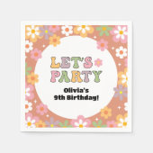 Serviette En Papier Fille Hippie de marguerites super (Devant)