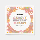 Serviette En Papier Fille Hippie de marguerites super (Devant)