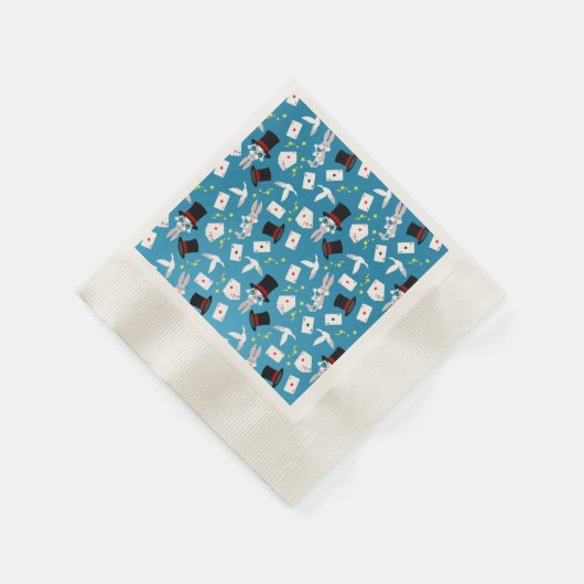 Serviette En Papier Fille magicien Spectacle Anniversaire (Coin)