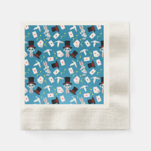 Serviette En Papier Fille magicien Spectacle Anniversaire