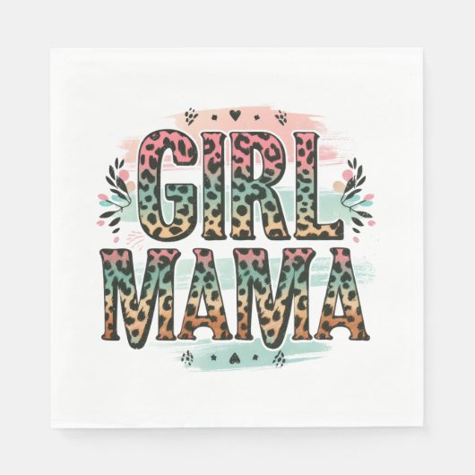 Serviette En Papier Fille maman (Devant)