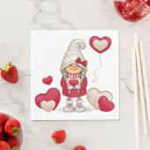 Serviette En Papier Fille mignonne Gnome Fairytale Red Garden Gnomes P (En situation)