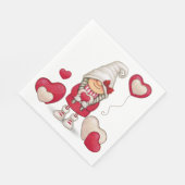 Serviette En Papier Fille mignonne Gnome Fairytale Red Garden Gnomes P (Coin)