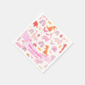 Serviette En Papier Fille mignonne rose ruban Anniversaire de enfant D (Coin)