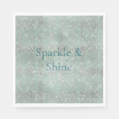 Serviette En Papier Fille Mint Glitzy Sparkle (Devant)