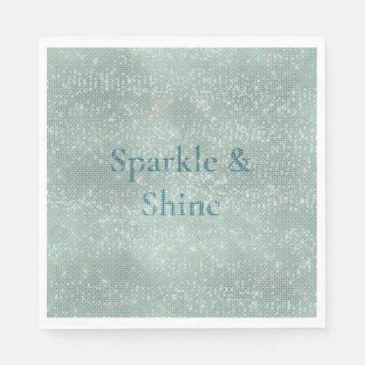 Serviette En Papier Fille Mint Glitzy Sparkle (Devant)