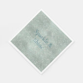 Serviette En Papier Fille Mint Glitzy Sparkle (Coin)