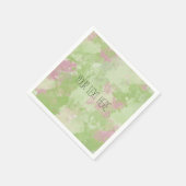 Serviette En Papier Fille Mint rose Abstrait (Coin)