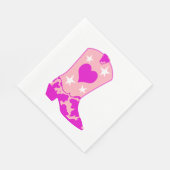 Serviette En Papier Fille moderne fille fille Western Yeehaw Boot Blan (Coin)