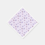 Serviette En Papier Fille papillon violet anniversaire (Coin)
