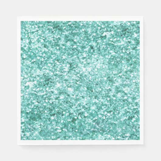 Serviette En Papier Fille Parties scintillant de menthe Confetti (Devant)