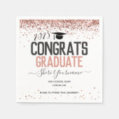 Serviette En Papier Fille Parties scintillant Graduation Party Chaque (Devant)