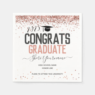 Serviette En Papier Fille Parties scintillant Graduation Party Chaque
