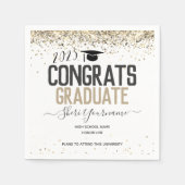 Serviette En Papier Fille Parties scintillant Graduation Party Chaque  (Devant)
