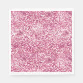 Serviette En Papier Fille Parties scintillant rose Confetti (Devant)