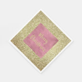 Serviette En Papier Fille Parties scintillant rose or Sparkle Glitz No (Coin)
