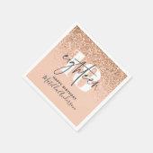 Serviette En Papier Fille parties scintillant scintille moderne 18ème  (Coin)