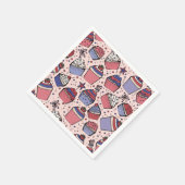 Serviette En Papier Fille Patriotique Rouge Blanc et bleu Cupcake Part (Coin)