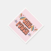 Serviette En Papier Fille Power conception de texte avec étoiles (Coin)