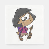 Serviette En Papier Fille Randonnée (Devant)