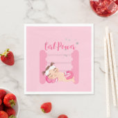 Serviette En Papier Fille rose (En situation)