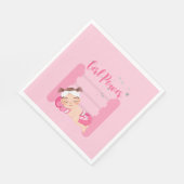 Serviette En Papier Fille rose (Coin)