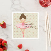 Serviette En Papier Fille rose et Dreamy Ballerina (En situation)