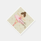 Serviette En Papier Fille rose et Dreamy Ballerina (Coin)