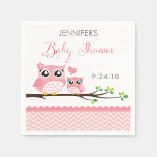 Serviette En Papier Fille rose faite sur commande des serviettes  