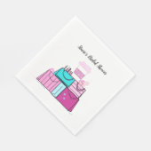 Serviette En Papier Fille rose Fête des mariées de vacances (Coin)