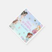 Serviette En Papier Fille Sirène 1ère fête d'anniversaire (Coin)