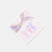 Serviette En Papier Fille Sirène 1ère fête d'anniversaire (Coin)