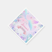 Serviette En Papier Fille Sirène 1ère fête d'anniversaire (Coin)