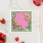 Serviette En Papier Fille Sous La Mer (En situation)