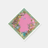 Serviette En Papier Fille Sous La Mer (Coin)