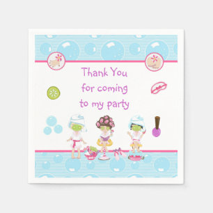 Serviette En Papier Fille spa Pamper fête d'anniversaire