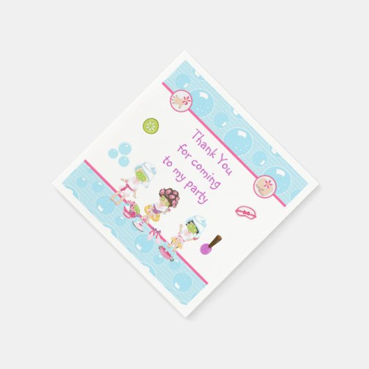 Serviette En Papier Fille spa Pamper fête d'anniversaire (Coin)