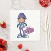 Serviette En Papier Fille super Avec Stéréo (En situation)