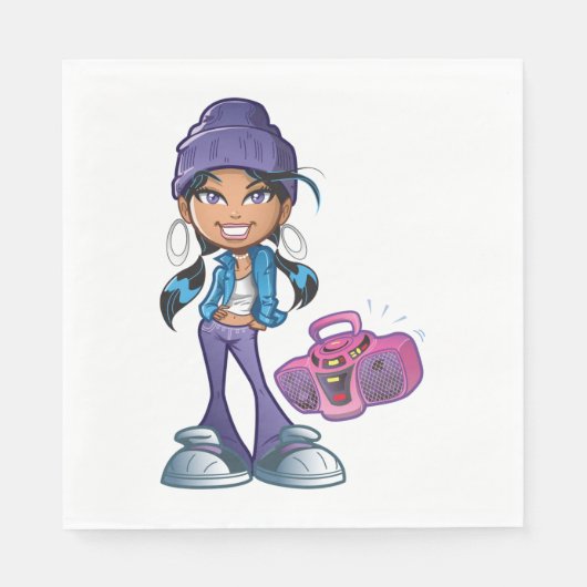 Serviette En Papier Fille super Avec Stéréo (Devant)