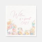 Serviette En Papier Fille Sweet One Sweet Premier Anniversaire (Devant)