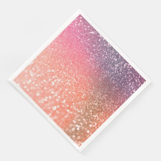 Serviette En Papier Fille Trend Rose Gold Blush Parties scintillant (Coin)