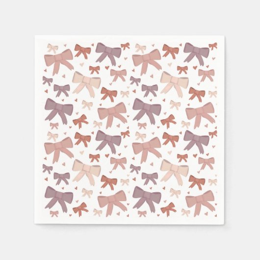 Serviette En Papier Fille Vaches Roses Et Petits Coeurs (Devant)