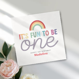 Serviette En Papier Filles Amusant Coloré pour être Un Arc-en-ciel 1er