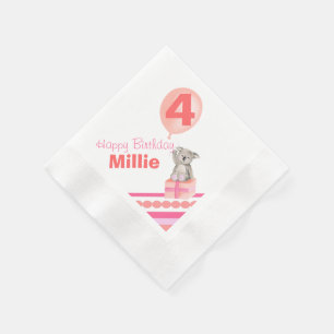 Serviette En Papier Filles appelées 4èmes serviettes de ballon de