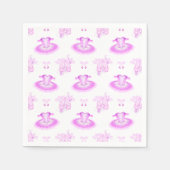 Serviette En Papier Filles Ballerina Rose Tutu Ballet (Devant)