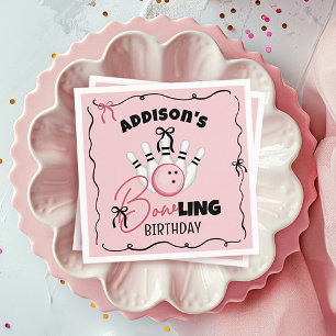 Serviette En Papier Filles de Fête d'Anniversaire Arcs de Bowling Dess