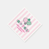 Serviette En Papier Filles de Pickleball Anniversaire (Coin)